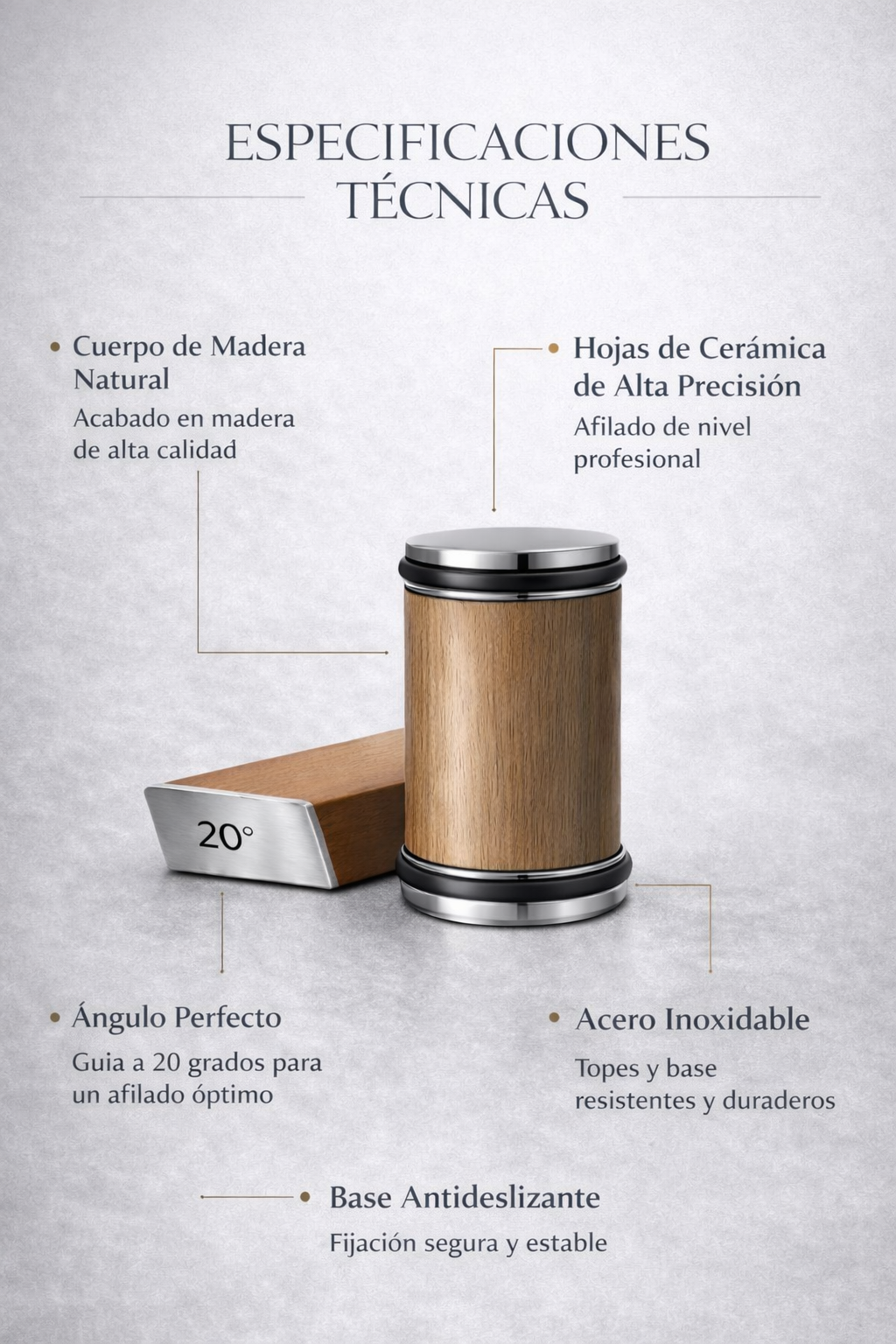 Sistema de Afilado Profesional ZAIRE® | Negro